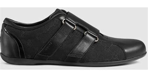 gucci black leather velcro shoe|Gucci shoes highest price.